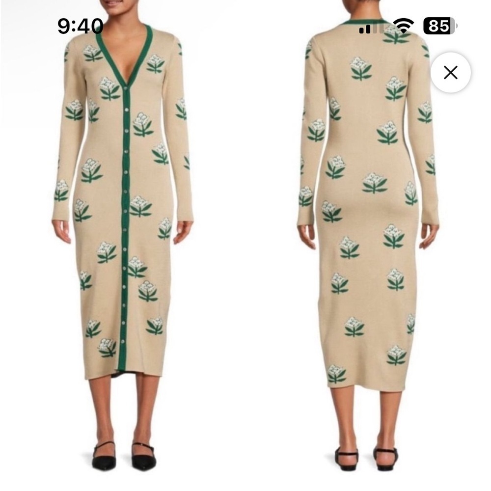 NWT RHODE Regina Floral Midi
Shirt Dress